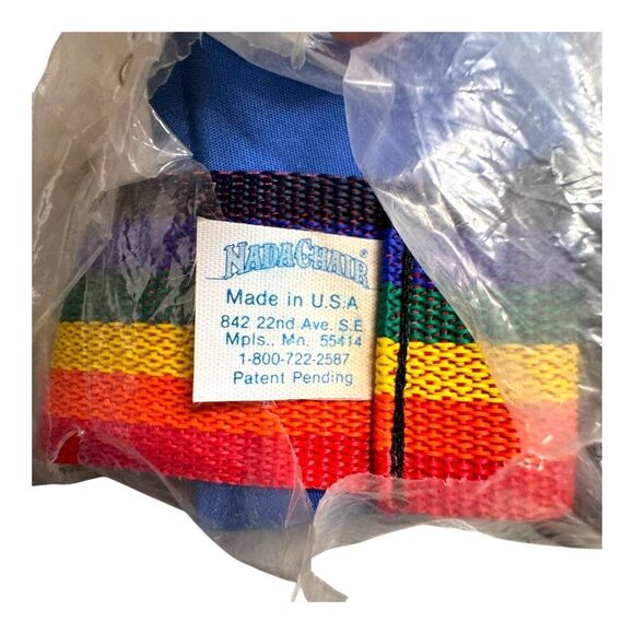 Nada Chair BackSling Adjustable Back Support Posture Pain Relief Rainbow Vintage - Picture 4 of 8